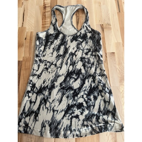Lululemon Tops - Lululemon Racerback Tank Top Tie Dye Stretch Grey & Black XS/S